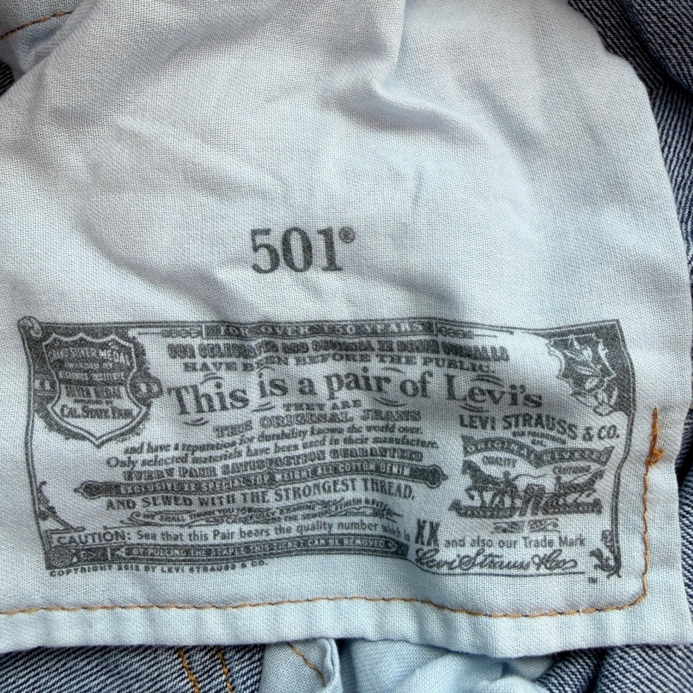 Levis 501 Jeans 34x29 Blue Excellent - Picture 10 of 11